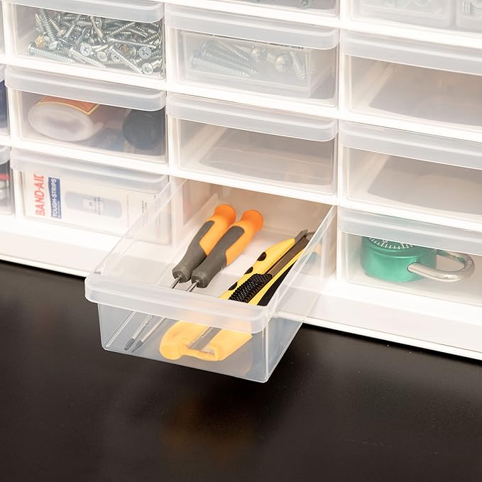 IRIS USA Plastic Storage Drawers, Made in USA, 24-Drawer Small Parts Organizer - Image 6