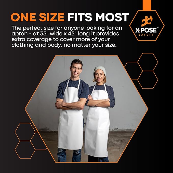 Xpose Safety Heavy Duty Vinyl Waterproof Aprons, Industrial and Commercial Use - Image 6