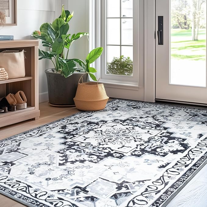 Rugflix 5x7 Area Rug for Living Room, Machine Washable Area Rugs - Image 9