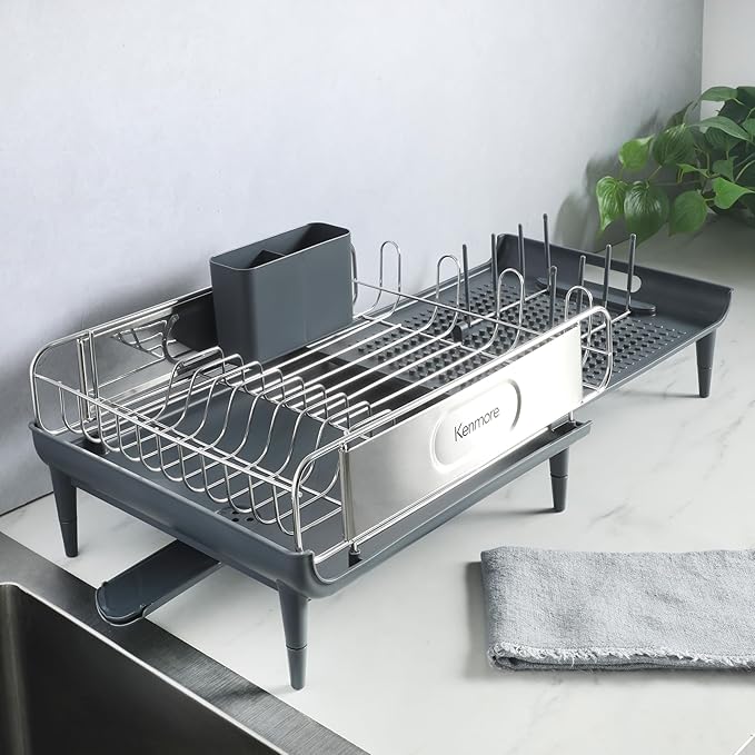 Kenmore Loxdell Expandable Full Size Rust Resistant Dish Rack