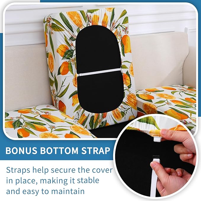 hyha Printed Couch Cushion Covers, Floral Sofa Covers Washable - Image 3