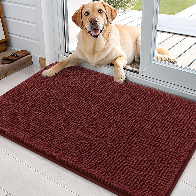 OLANLY Dog Door Mat for Muddy Paws 36x24, Absorbs Moisture and Dirt, Absorbent by OLANLY