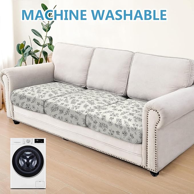 Leather Look Couch Cushion Covers Sofa Seat Slipcovers Sets Couches Furniture - Image 2