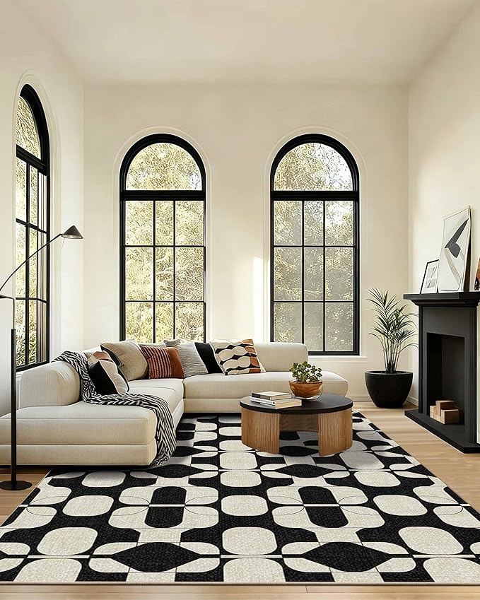 Latte&Fog 8x10 Area Rugs for Living Room, Large Vintage Washable Rug, Boho Non by LatteFog