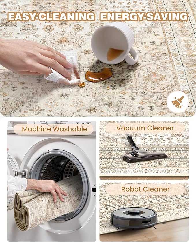 Carpet Runners for Hallway 12ft, Non-Slip Long Bathroom Rugs Runner for Kitchen - Image 8