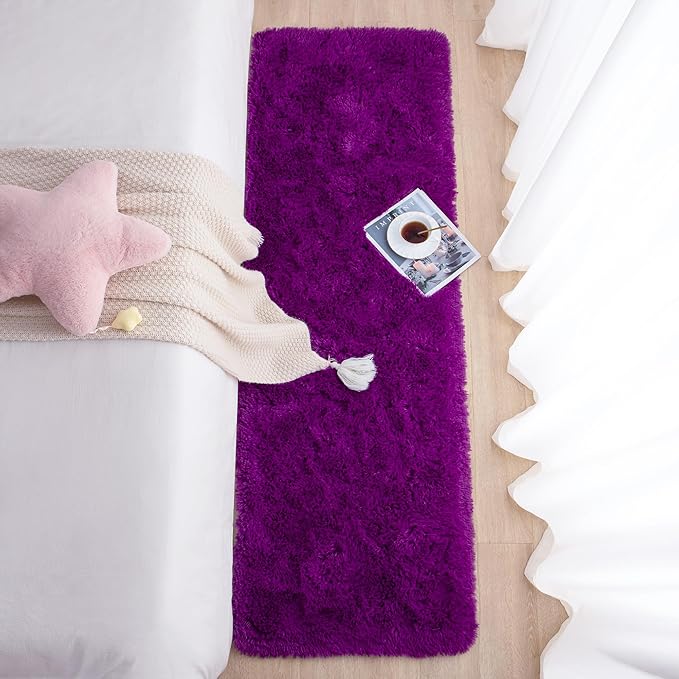 Chicrug Soft Runner Rugs for Bedroom Living Room Plush Fluffy Rug 2x6 Feet - Image 5