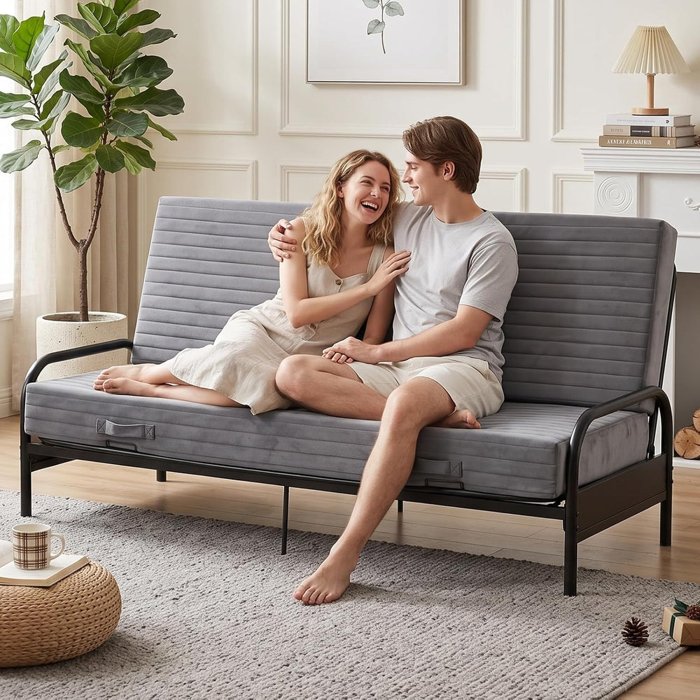 8 Inch Futon Mattress Full Size, Foldable Futon Floor Sofa Bed for Home,Guest...