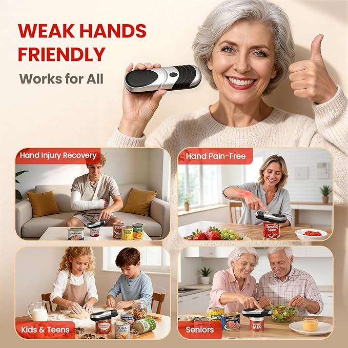 Electric Can Opener One Touch Automatic Can Opener