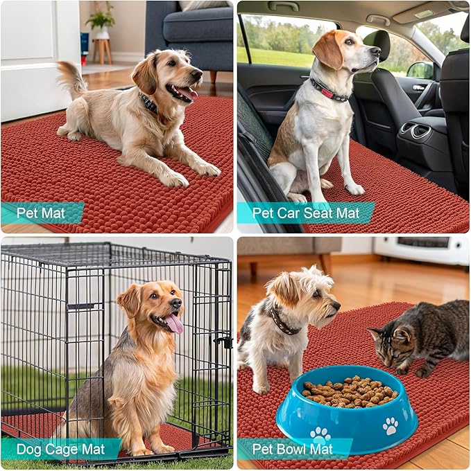 OLANLY Dog Door Mat for Muddy Paws 59x24, Absorbs Moisture and Dirt, Absorbent - Image 7
