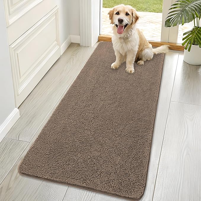 OLANLY Dog Door Mat for Muddy Paws 70x32, Absorbs Moisture and Dirt, Absorbent by OLANLY