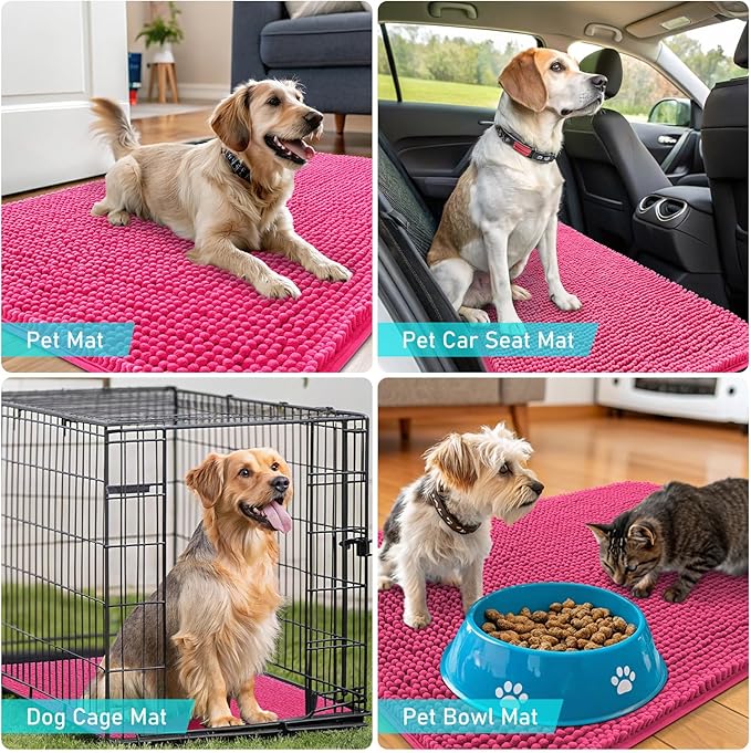 OLANLY Dog Door Mat for Muddy Paws 47x24, Absorbs Moisture and Dirt, Absorbent - Image 7