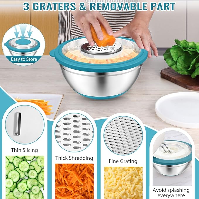 P&P CHEF 4-In-1 Stainless Steel Colander - Image 4