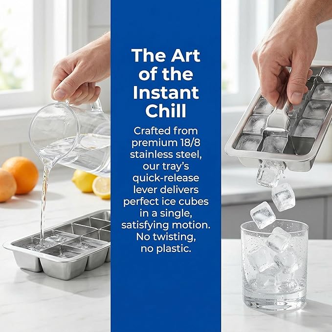 Stainless Steel Ice Cube Tray