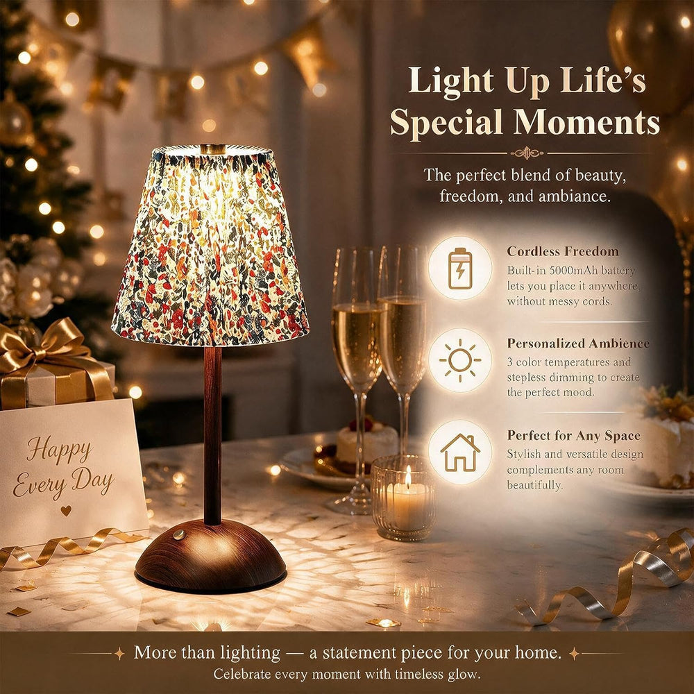 2 Pcs Led Cordless Table Lamps, 5000mAh Rechargeable Battery Operated Lamp