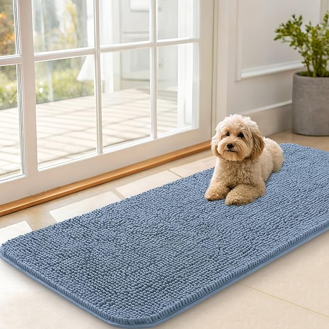 OLANLY Dog Door Mat for Muddy Paws 47x20, Absorbs Moisture and Dirt, Absorbent by OLANLY