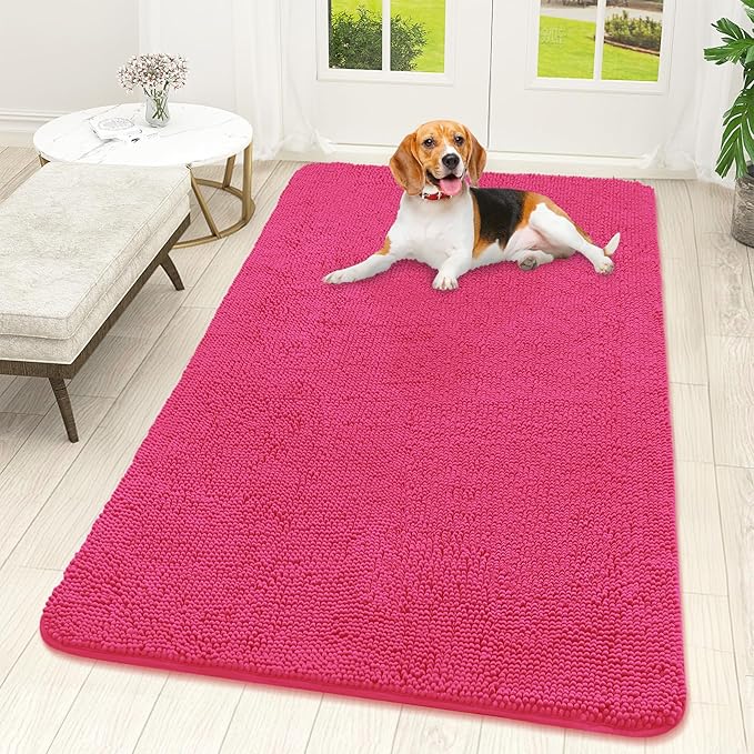OLANLY Dog Door Mat for Muddy Paws 59x32, Absorbs Moisture and Dirt, Absorbent by OLANLY