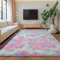 ONASAR Rainbow Area Rugs for Living Room, 5x8 Fluffy Girls Bedroom Rug by ONASAR