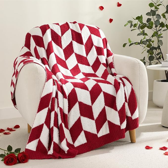 Snuggle Sac Chevron Red Throw Blanket - Image 5