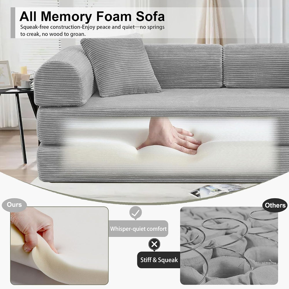 JJJ 78 inch Boneless Sofa Bed Sleeper Couch