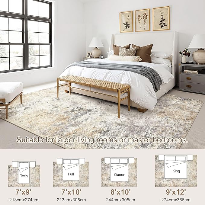 UERMEI 8x10 Area Rug Living Room Rugs - Image 2
