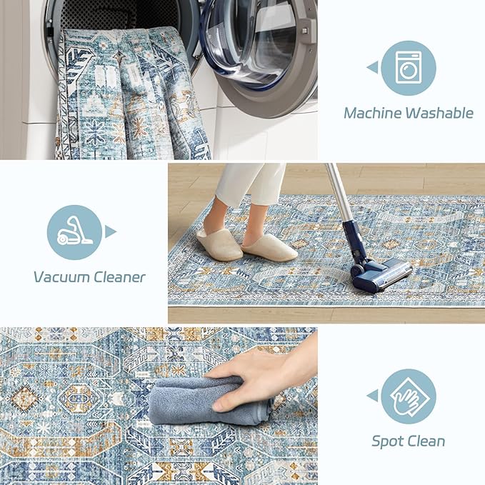 Madane Hallway Runner Rug 2x12, Extra Long Washable Runner Rugs - Image 4