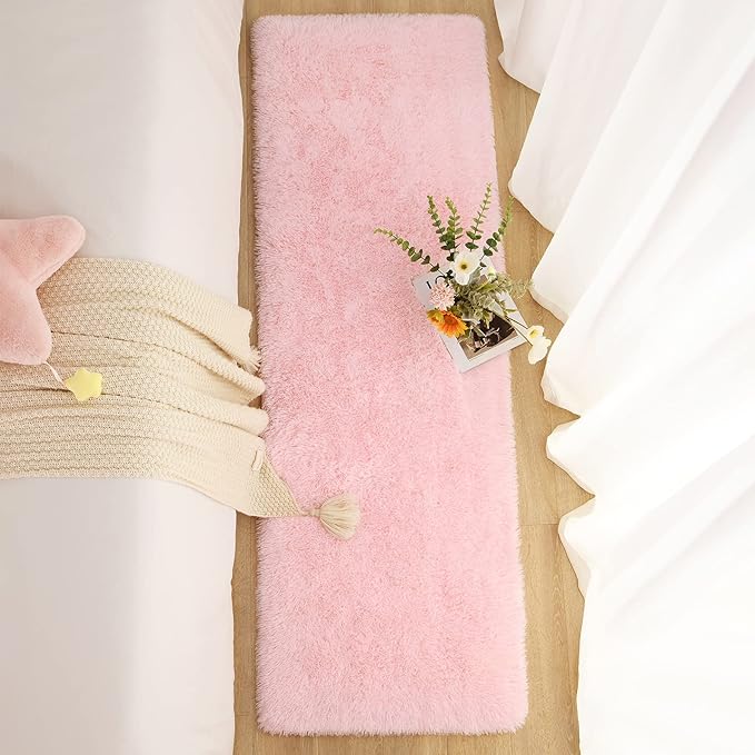 Chicrug Soft Runner Rugs for Bedroom Living Room Plush Fluffy Rug 2x8 Feet - Image 4