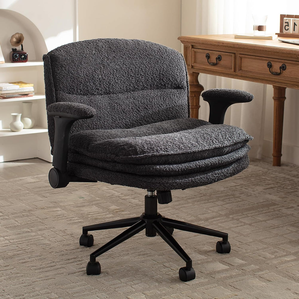 Dowinx Criss Cross Chair with Adjustable Flip-up Arms and Wheels, Comfort Erg...