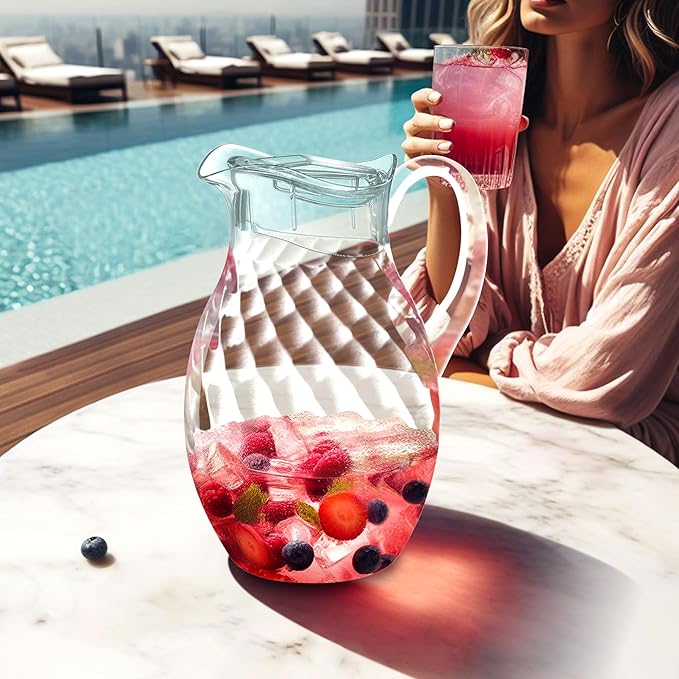 Amazing Abby - Bubbly Whirly Grand - Plastic Pitcher, Fridge Jug, Shatter-Proof
