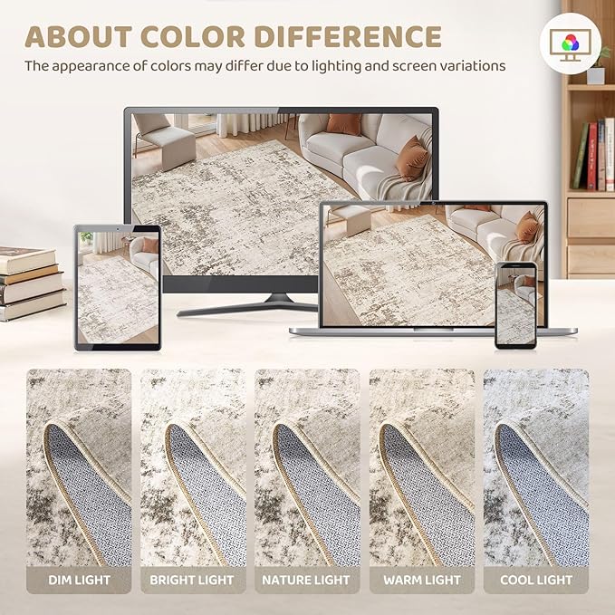 UERMEI 7x9 Area Rug Living Room Rugs - Image 5