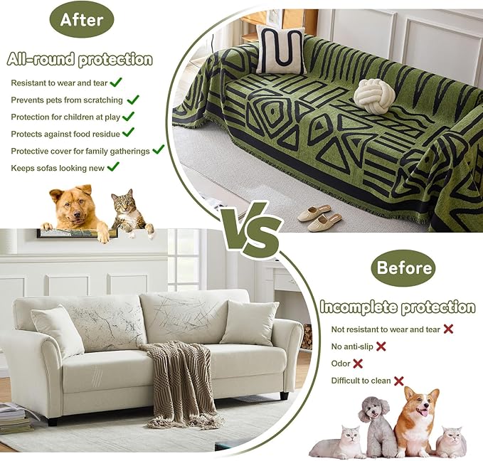 HANDONTIME Boho Geometric Couch Covers - Image 5