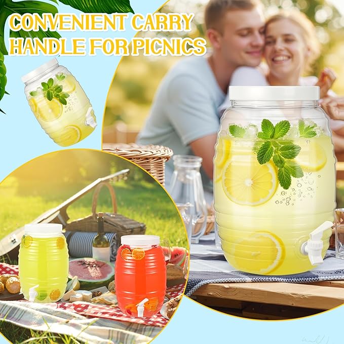 Honeydak 2 Pcs 2.7 Gallon Plastic Drink Dispenser - Image 4