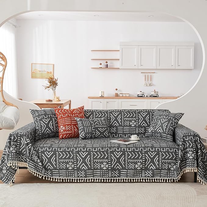 HANDONTIME Sofa Covers Boho Couch Cover by HANDONTIME