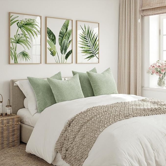 Topfinel 20x20 inch Decorative Sage Green Throw Pillow Covers, Cushion Cases - Image 3