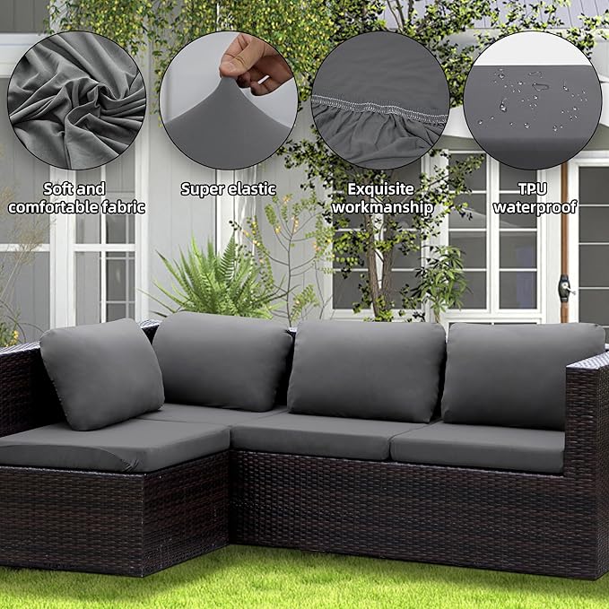 Outdoor Cushion Covers Set, Replacement - Image 4