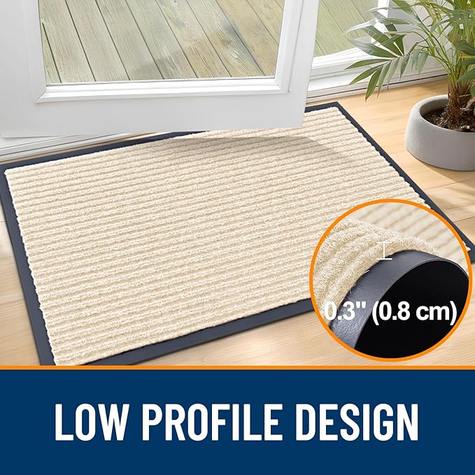 OLANLY Front Door Mat Indoor Outdoor Entrance, Waterproof Heavy Duty Doormat - Image 4