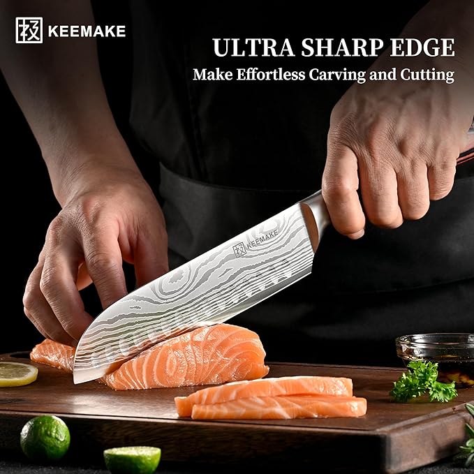 KEEMAKE Knife Set 5 Pieces, Professional Kitchen Knife Set, High Carbon - Image 2