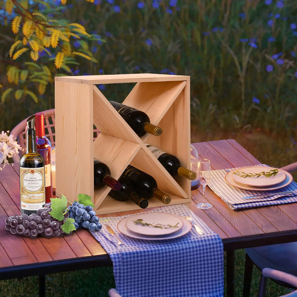JAXPETY 24 Bottle Wine Rack Holder Compact Cellar Cube Bar Storage Kitchen De...