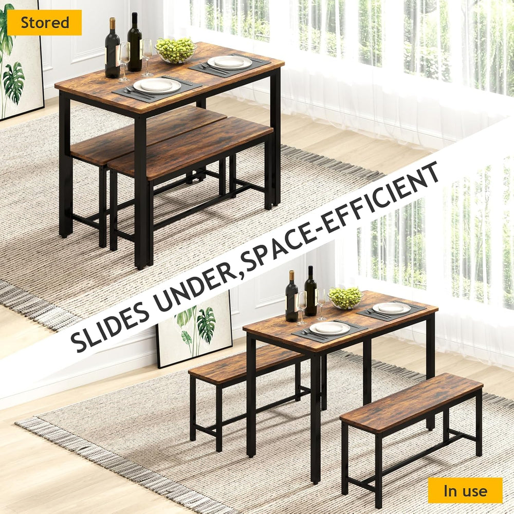 Rovibek Dining Room Table Chairs Set for 4, Modern Space Saving Kitchen Table...
