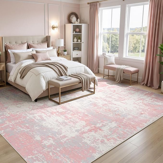 Rugflix 5x7 Area Rugs for Living Room, Washable Large Rug Stain-Resistant Low - Image 3