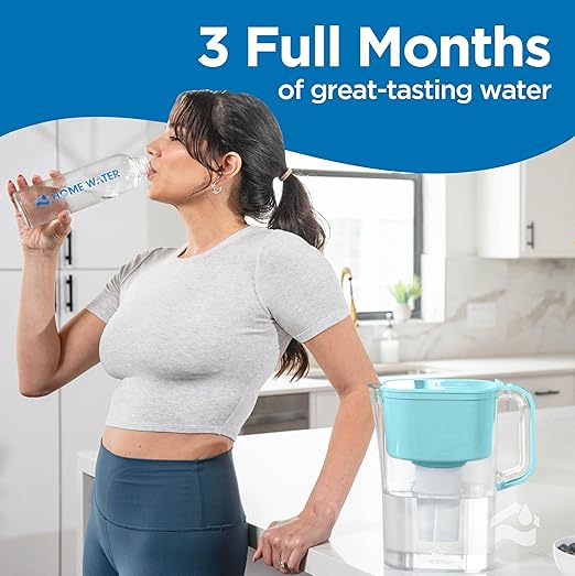 HOMEWATER 10-Cup Pitcher Filter – BPA-Free, High-Capacity 2.4L Pitcher - Image 8