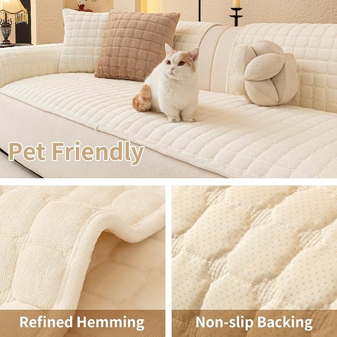 Velvet Couch Covers for Dogs, Dog Sectional Couch Covers, Pet Couchs Cover for - Image 3