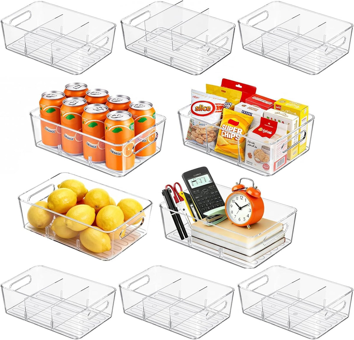 Mpotmiy 10 Pack Pantry Organizers and Storage, Fridge Organization and Storage