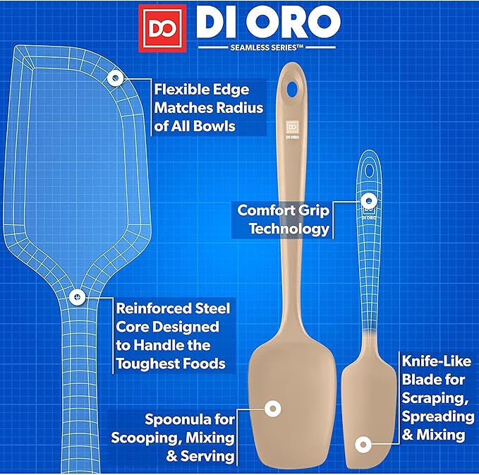 DI ORO Silicone Spatula Set