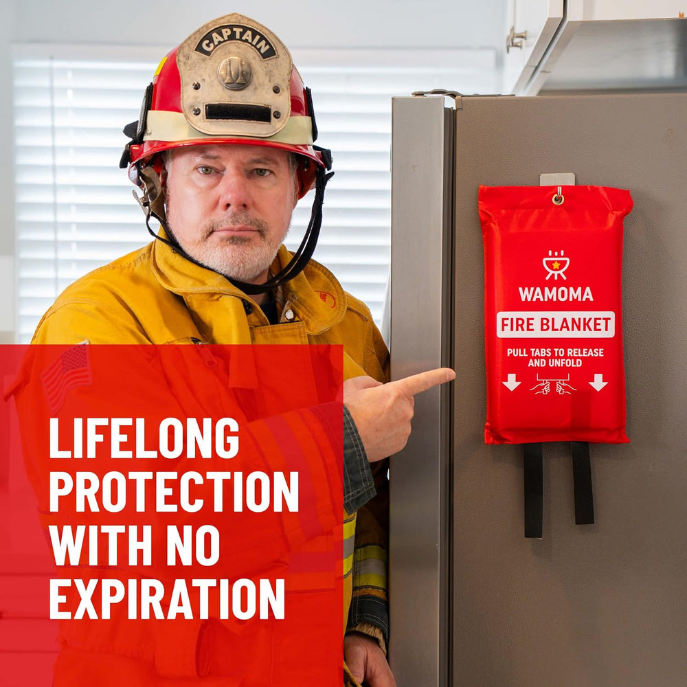 Fire Suppression Blanket - Waterproof, Oil-Resistant, Fiberglass Fire Blanket...