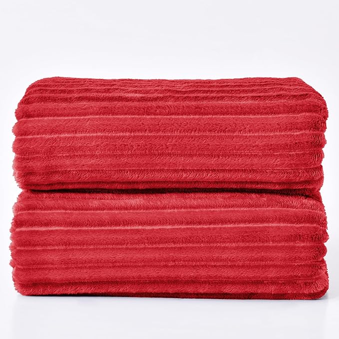 BEDELITE Fleece Blanket Queen Size – 3D Ribbed Jacquard Soft and Warm - Image 9