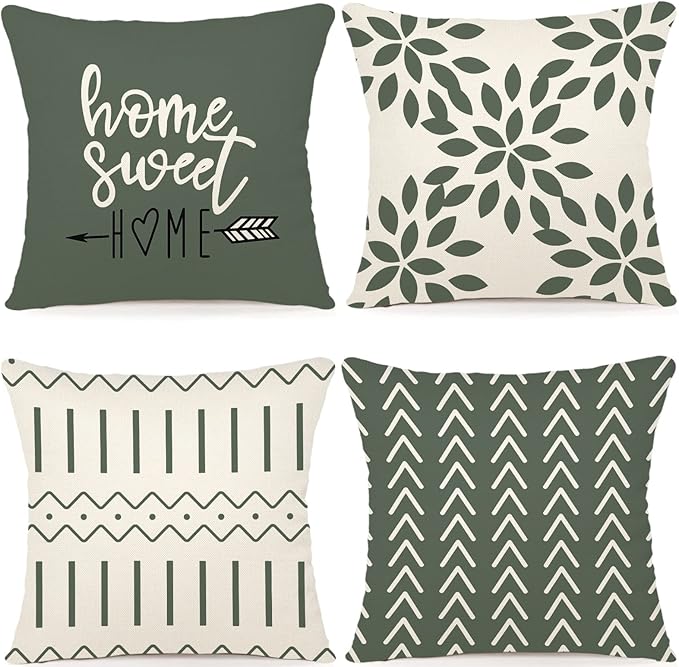 YCOLL Pillow Covers 16x16 Set of 4, Modern Sofa Throw Pillow Cover, Decorative by PillowCoversExpert