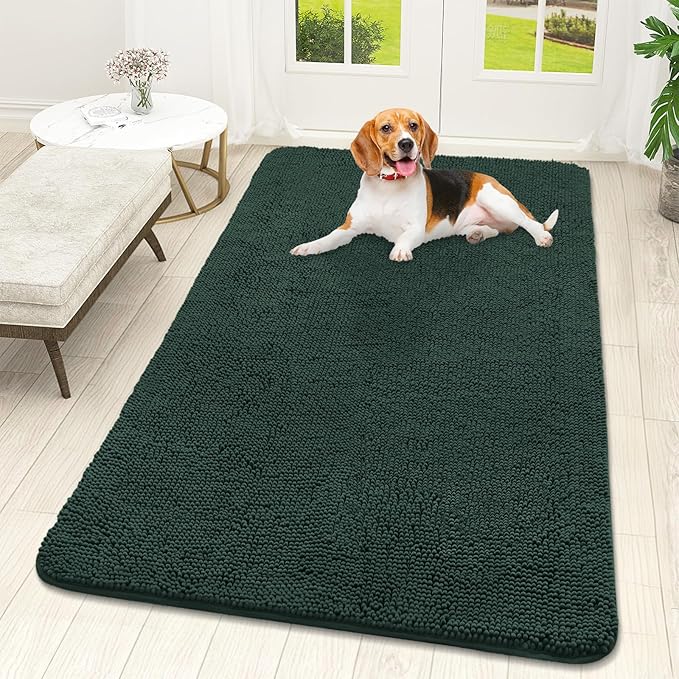 OLANLY Dog Door Mat for Muddy Paws 59x32, Absorbs Moisture and Dirt, Absorbent by OLANLY