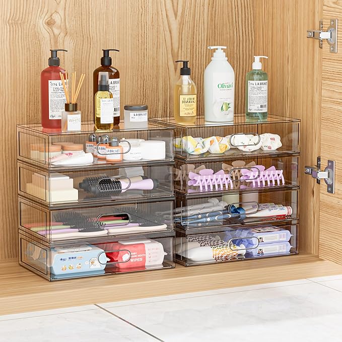 Clear Stackable Makeup Organizer - Image 5