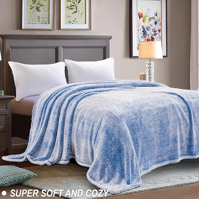 Exclusivo Mezcla Plush Fuzzy Fleece Throw Blanket Extra Large, Super Soft - Image 6