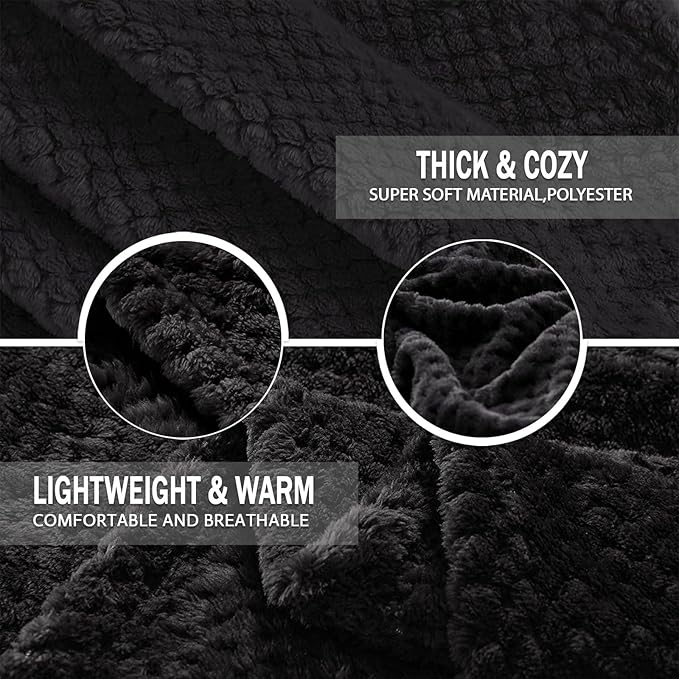 Exclusivo Mezcla Fleece Bed Blanket Twin Size, Super Soft and Warm Blankets - Image 7